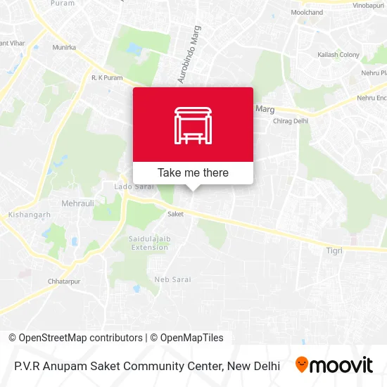 P.V.R Anupam Saket Community Center map