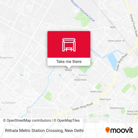 Rithala Metro Station Crossing map