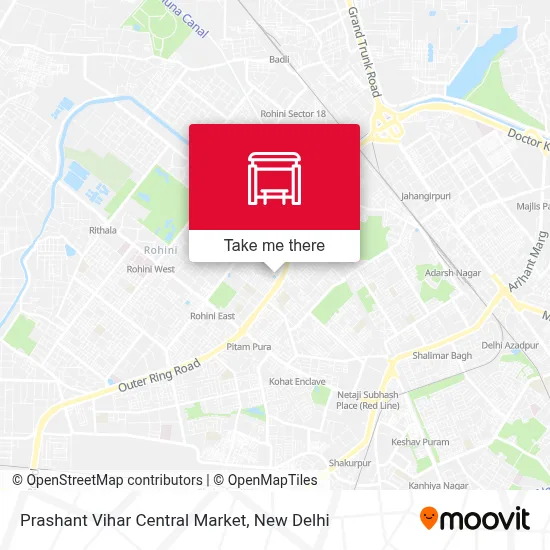 Central Market Prashant Vihar map