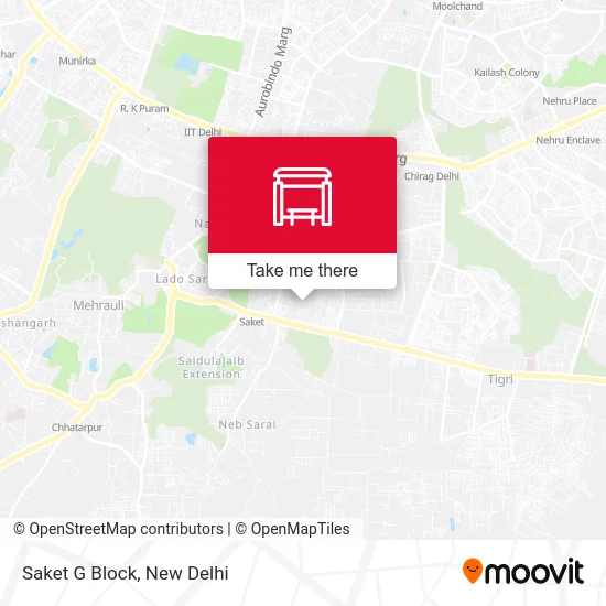 Saket G Block map