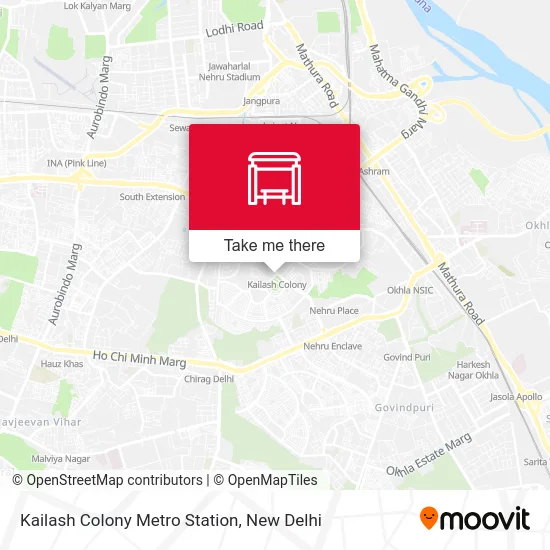 Kailash Colony Metro Station map