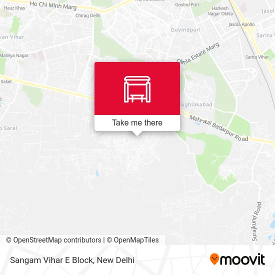 Sangam Vihar E Block map