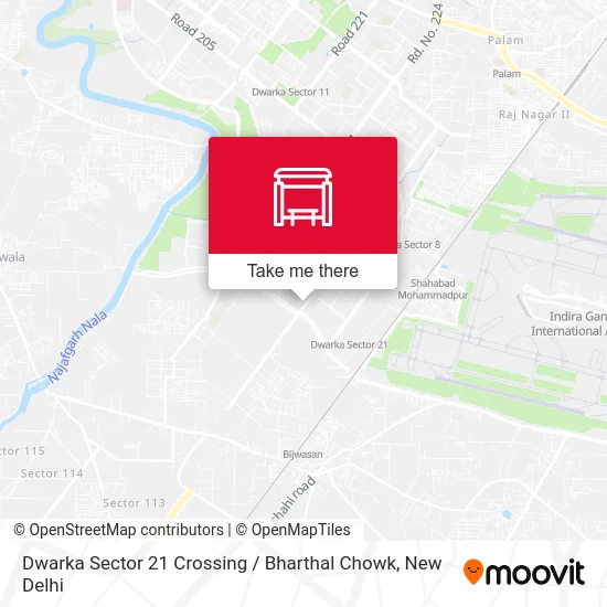 Dwarka Sector 21 Crossing / Bharthal Chowk map