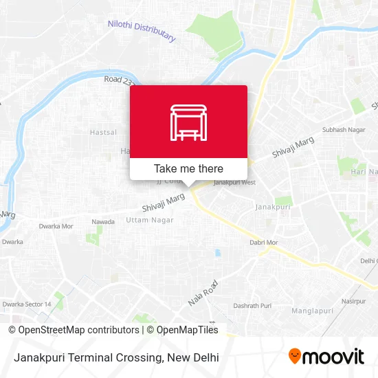 Janakpuri Terminal Crossing map