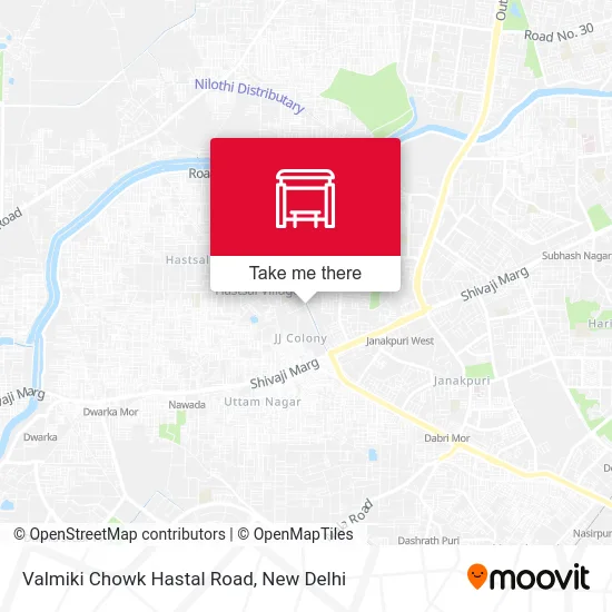 Valmiki Chowk Hastal Road map