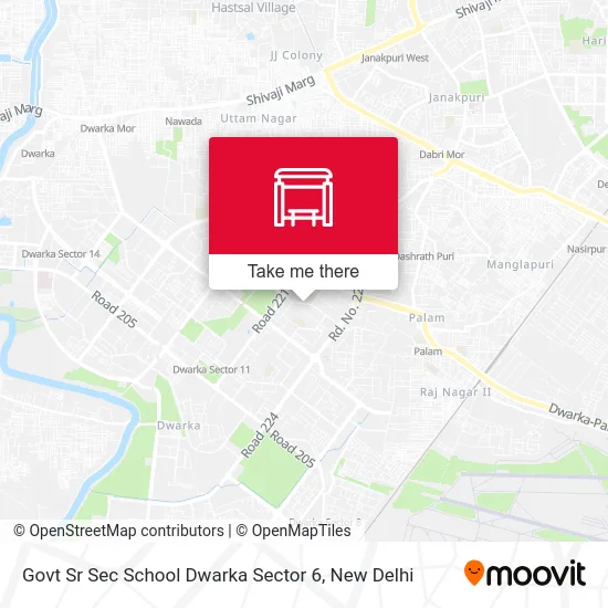 Govt Sr Sec School Dwarka Sector 6 map