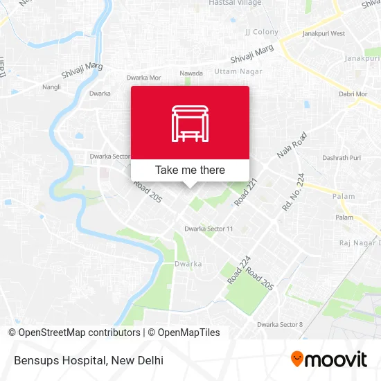 Bensups Hospital map