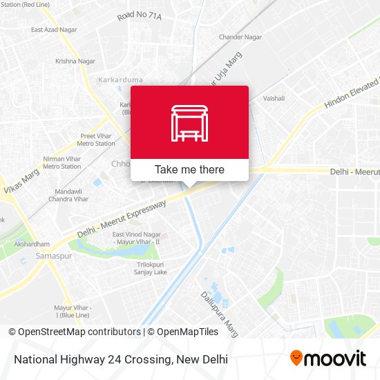 National Highway 24 Crossing map