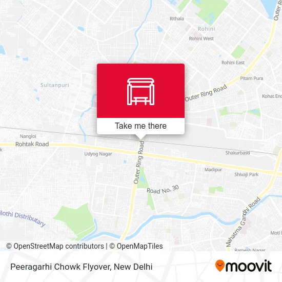 Peeragarhi Chowk Flyover map