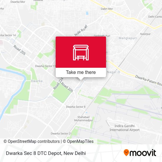 Dwarka Sec 8 DTC Depot map