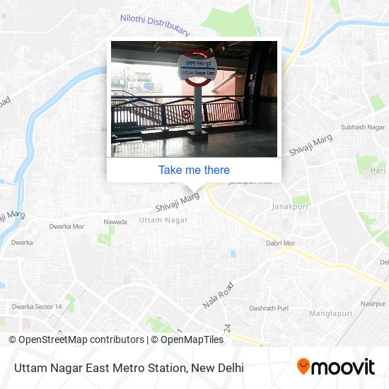 Uttam Nagar East Metro Station map