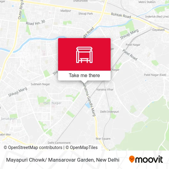 Mayapuri Chowk/ Mansarovar Garden map