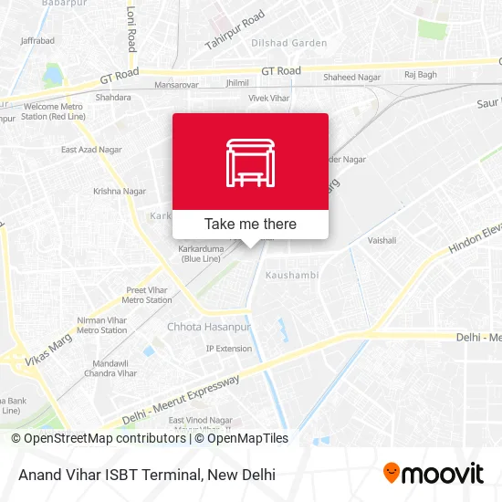 Anand Vihar ISBT Terminal map