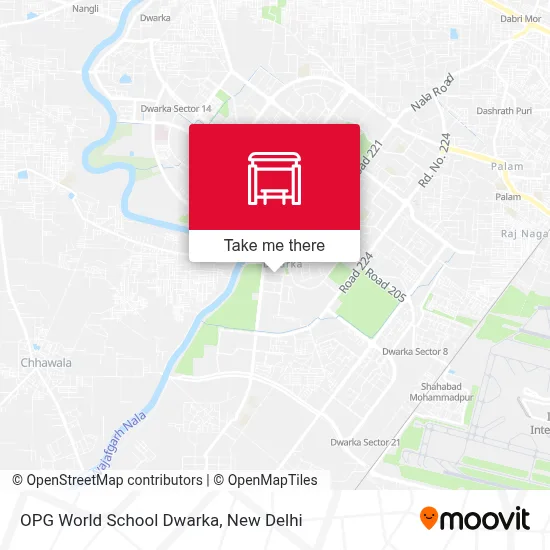 OPG World School Dwarka map