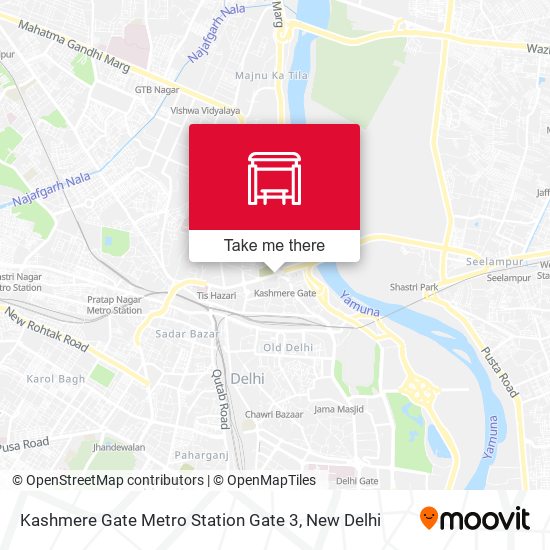 Kashmere Gate Metro Station Gate 3 map