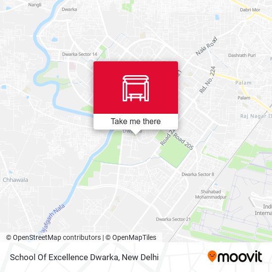School Of Excellence Dwarka map