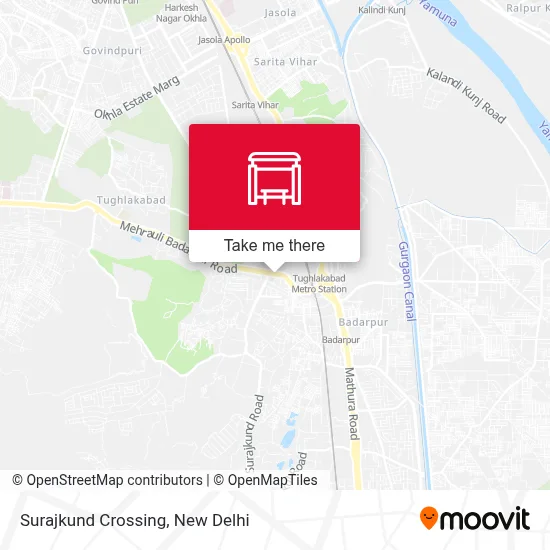 Surajkund Crossing map