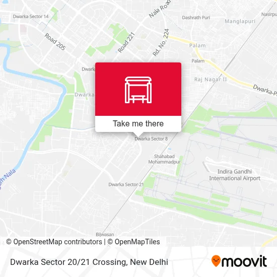 Dwarka Sector 20/21 Crossing map
