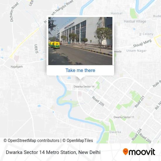 Dwarka Sector 14 Metro Station map