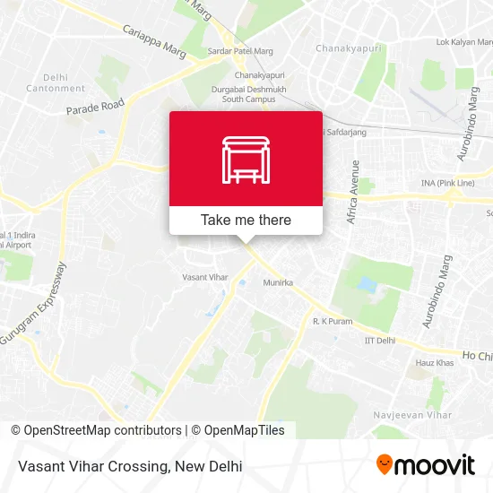 Vasant Vihar Crossing map