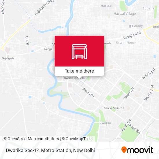 Dwarika Sec-14 Metro Station map