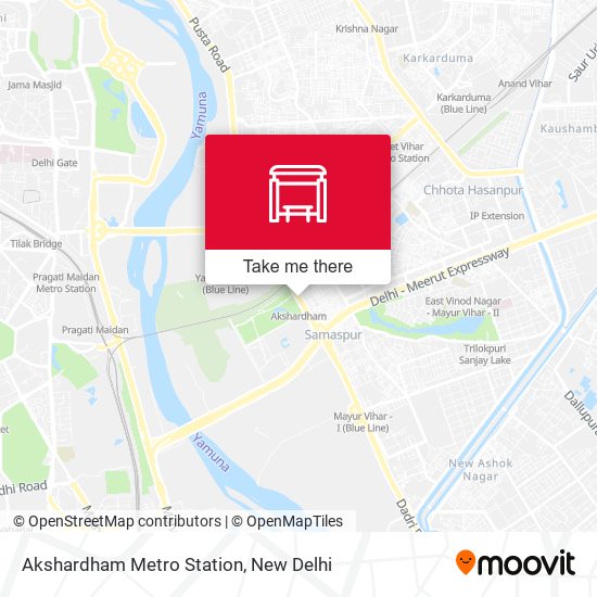 Akshardham Metro Station map