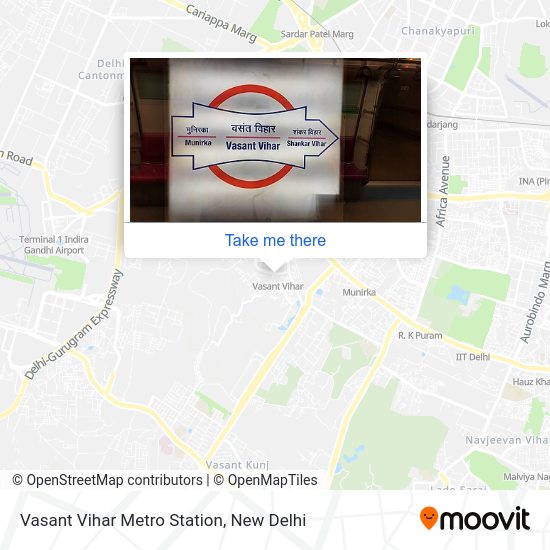 Vasant Vihar Metro Station map