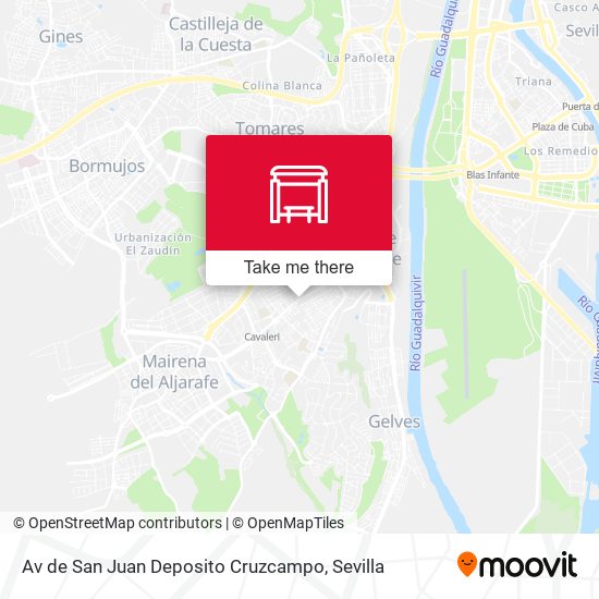 Av de San Juan Deposito Cruzcampo map