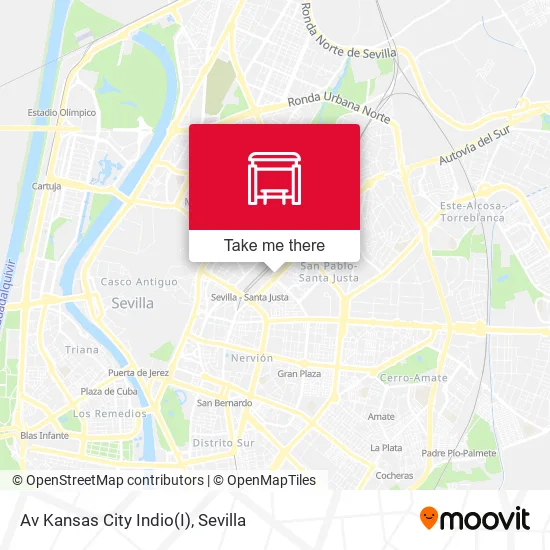 Av Kansas City Indio map