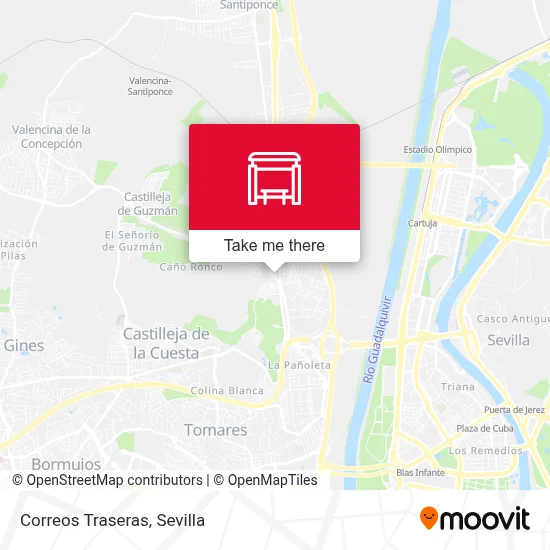 Correos Traseras map