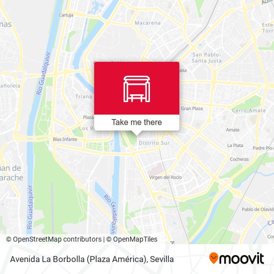 mapa Avenida La Borbolla (Plaza América)