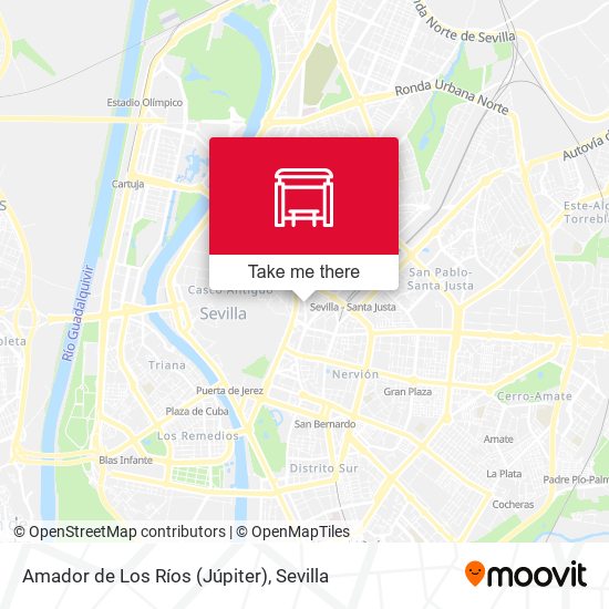 Amador de Los Ríos (Júpiter) map