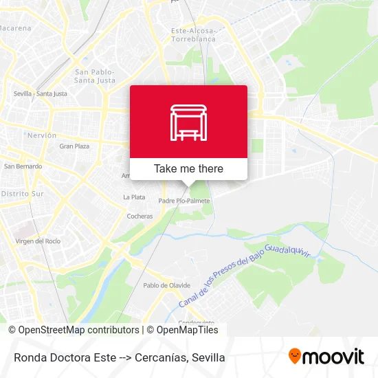 Ronda Doctora Este --> Cercanías map