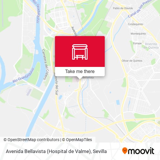 mapa Avenida Bellavista (Hospital de Valme)