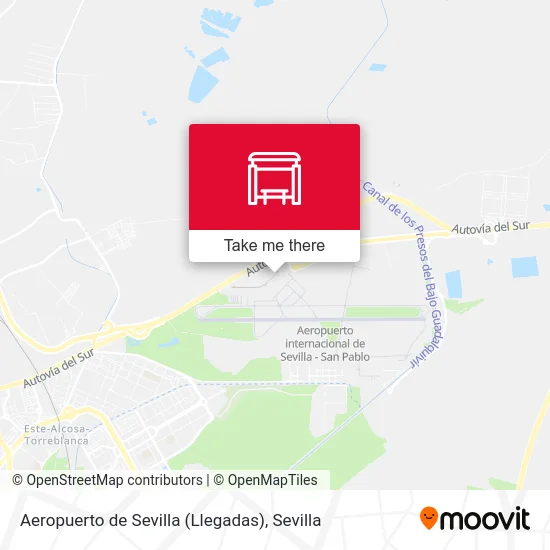 mapa Aeropuerto de Sevilla (Llegadas)