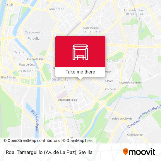 mapa Rda. Tamarguillo (Av. de La Paz)