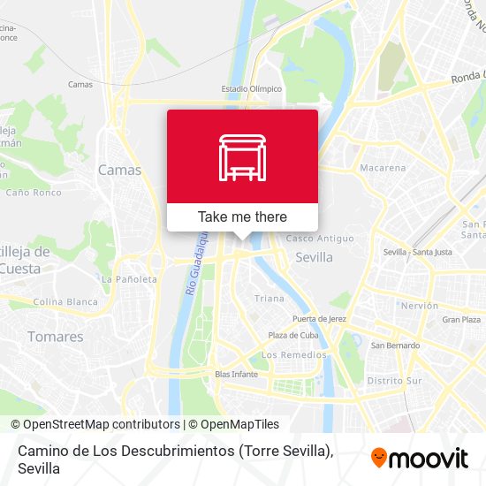 mapa Camino de Los Descubrimientos (Torre Sevilla)