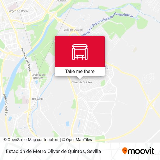 mapa Estación de Metro Olivar de Quintos