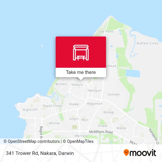 Mapa 341 Trower Rd, Nakara