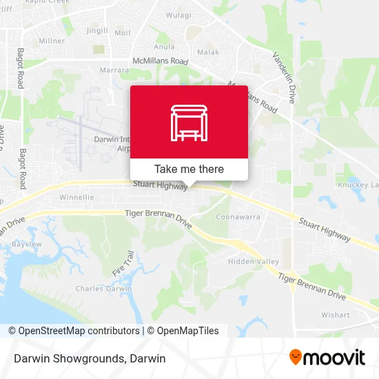 Mapa Darwin Showgrounds