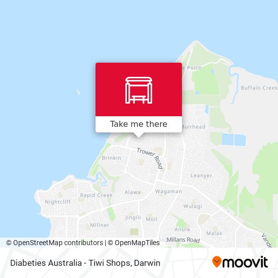 Diabeties Australia - Tiwi Shops map