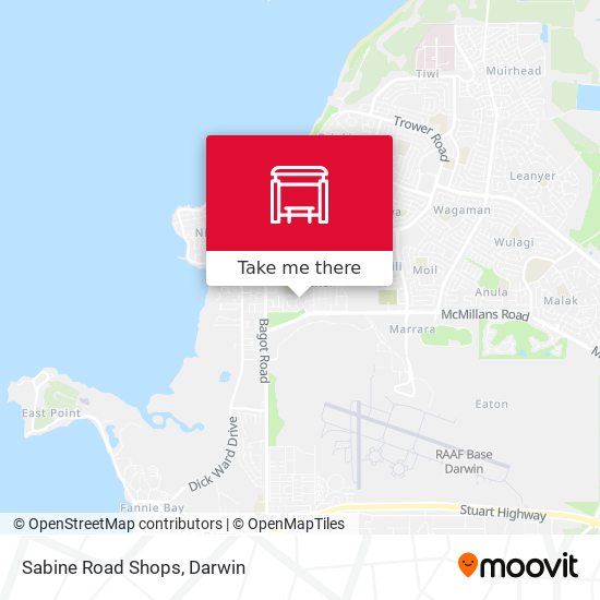 Mapa Sabine Road Shops