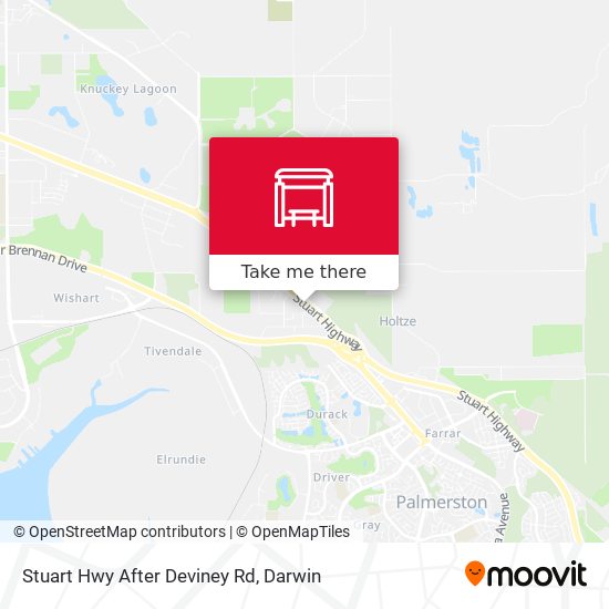 Stuart Hwy After Deviney Rd map