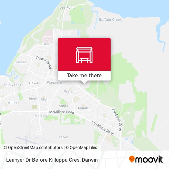 Leanyer Dr Before Killuppa Cres map