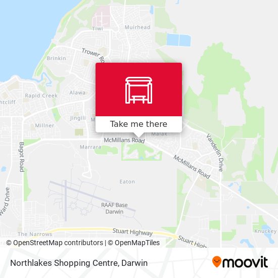Mapa Northlakes Shopping Centre