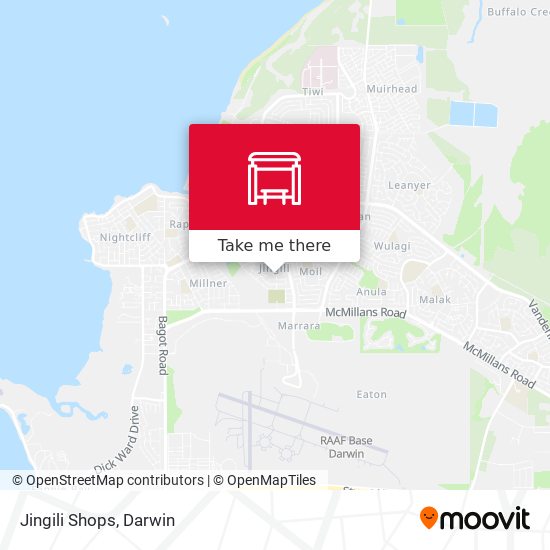 Jingili Shops map