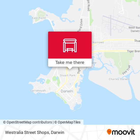 Mapa Westralia Street Shops