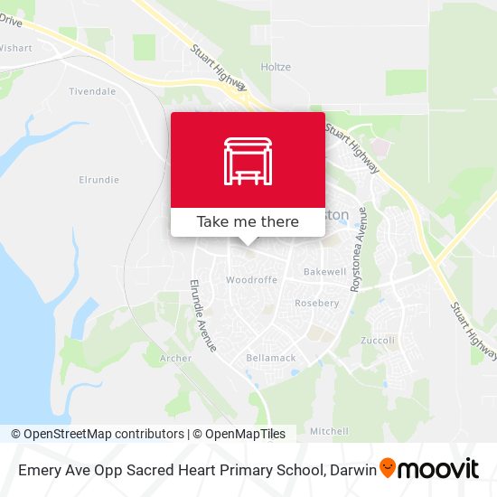 Mapa Emery Ave Opp Sacred Heart Primary School