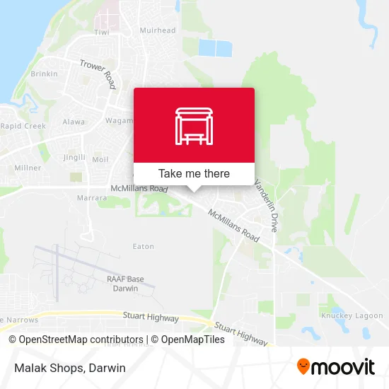 Mapa Malak Shops
