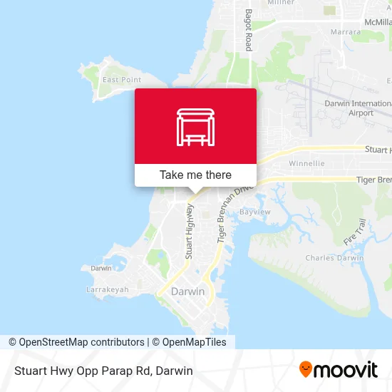 Mapa Stuart Hwy Opp Parap Rd